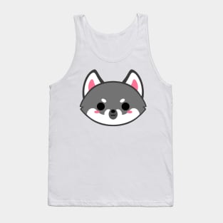 Cute Gray Wolf Tank Top